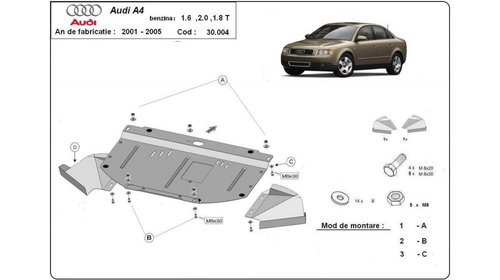 Scut motor metalic b6 Audi A4 (2000-2004
