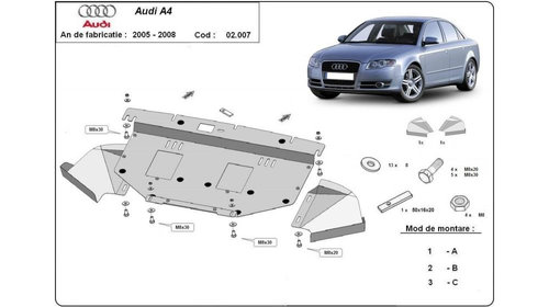 Scut motor metalic b7 Audi A4 (2004-2008