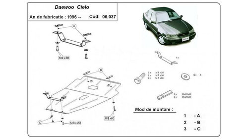 Scut motor metalic Daewoo Cielo (1995-19