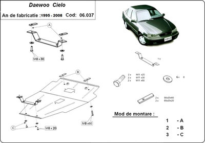 Scut motor metalic Daewoo Cielo 1995-2007