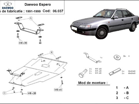 Scut motor metalic Daewoo Espero 1991-1999