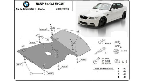 Scut motor metalic e90/91 BMW Seria 3 (2