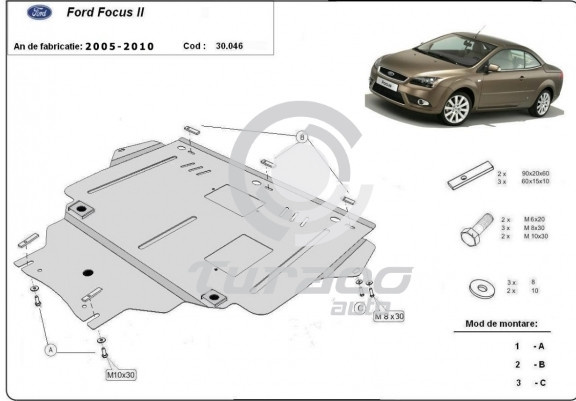 Scut motor metalic Ford Focus II 2004-2010