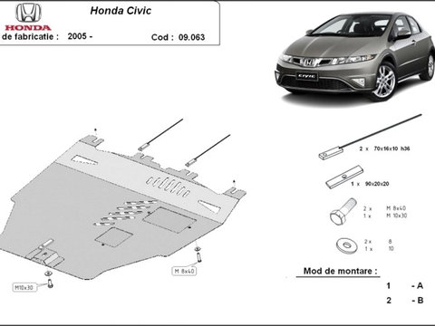 Scut motor metalic Honda Civic Hatchback 2006-2016