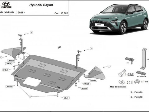 Scut motor metalic Hyundai Bayon 2021-prezent