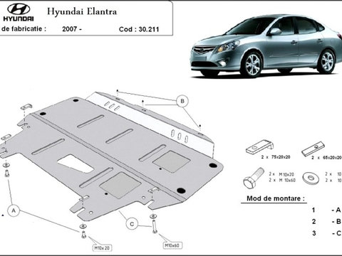 Scut motor metalic Hyundai Elantra 2006-2010