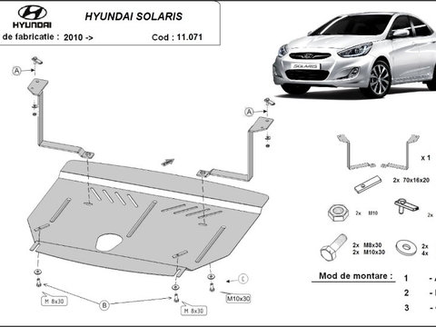 Scut motor metalic Hyundai Solaris 2010-2019