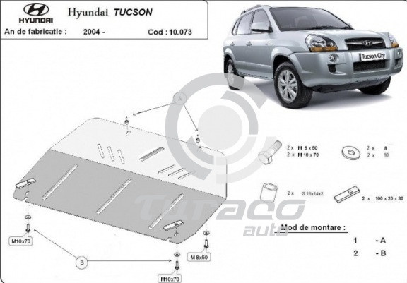 Scut motor metalic Hyundai Tucson 2004-2015
