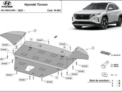 Scut motor metalic Hyundai Tucson 2021-prezent