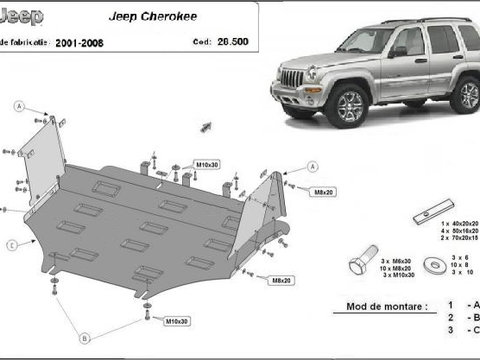 Scut motor metalic Jeep Cherokee 2001-2007