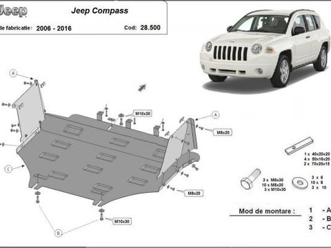 Scut motor metalic Jeep Compass 2006-2017