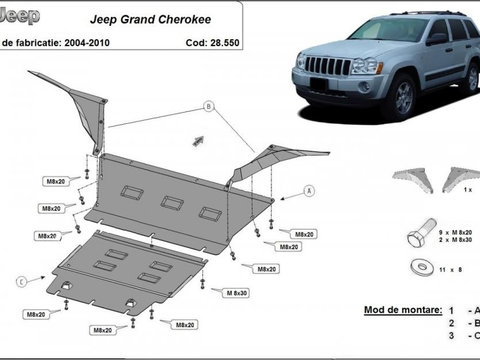 Scut motor metalic Jeep Grand Cherokee 2005-2011