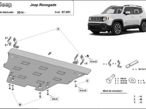 Scut motor metalic Jeep Renegade 2014-prezent