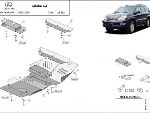 Scut motor metalic Lexus GX 2002-2009