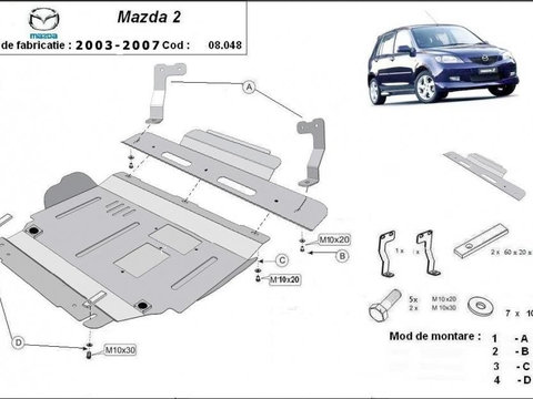 Scut motor metalic Mazda 2 2003-2007