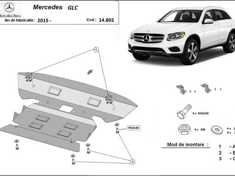 Scut motor metalic Mercedes GLC X253 2015-2022