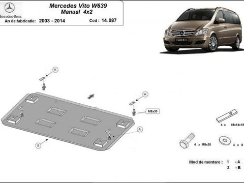 Scut motor metalic Mercedes Viano W639 2.2Diesel 2x4 2003-2014