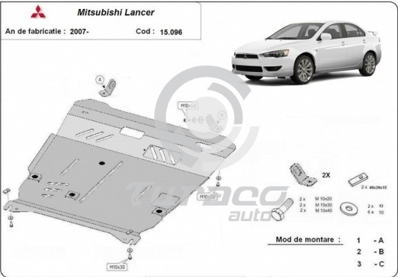 Scut motor metalic Mitsubishi Lancer 2012-