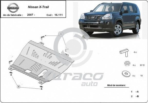 Scut motor metalic Nissan X-Trail T31 2007-2013