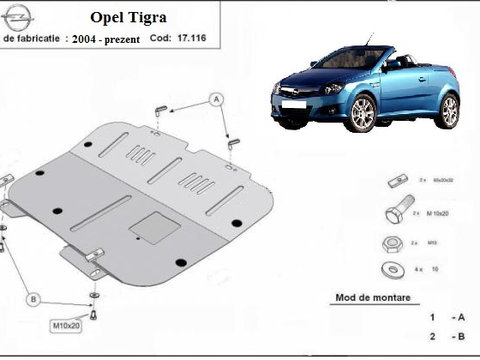 Scut motor metalic Opel Tigra B 2004-2009