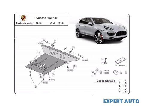 Scut motor metalic Porsche Cayenne (2010->)[92A] #5