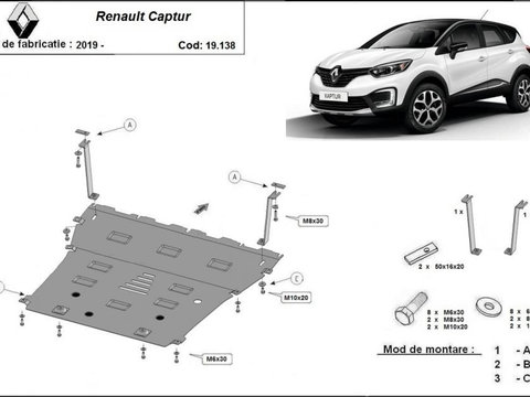 Scut motor metalic Renault Captur 2020-prezent