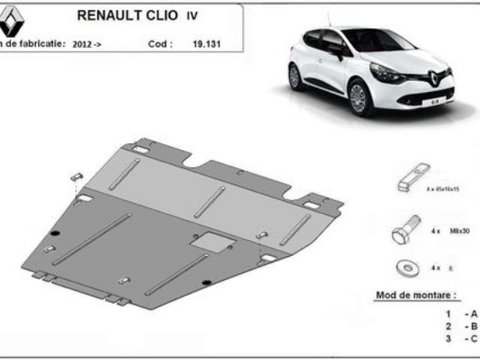 Scut motor metalic Renault Clio IV 2012-2019
