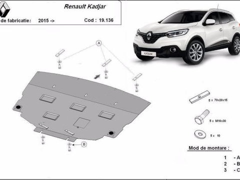 Scut motor metalic Renault Kadjar 2015-2022