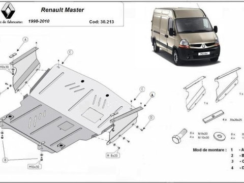 Scut motor metalic Renault Master 1998-2010