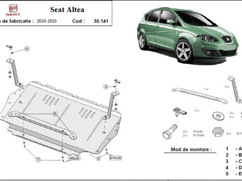 Scut motor metalic Seat Altea 1.9 PD TDI 2010-2015