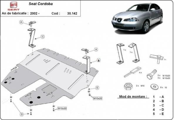 Scut motor metalic Seat Cordoba - Benzin