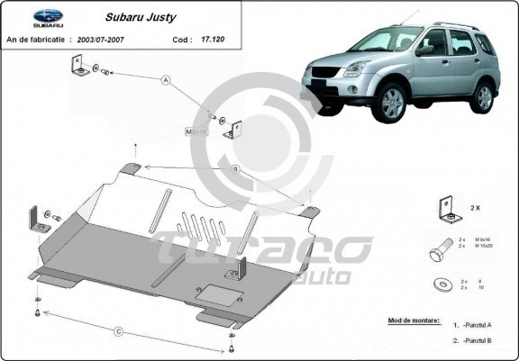 Scut motor metalic Subaru Justy 2000-2007/12