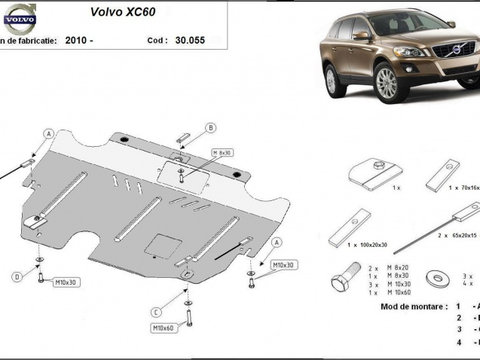 Scut motor metalic Volvo XC60 2008-2017