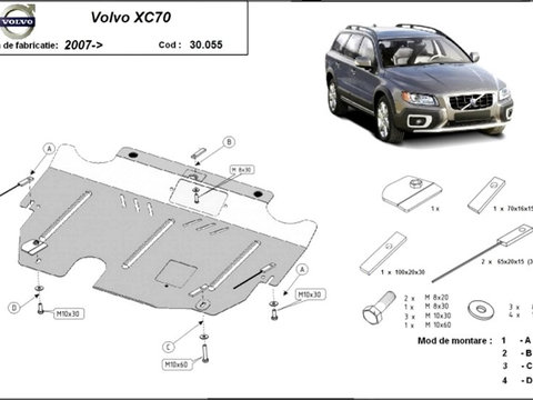 Scut motor metalic Volvo XC70 2007-2016