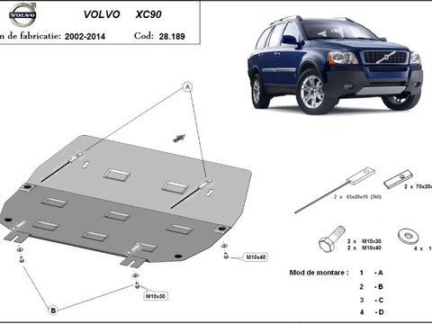 Scut motor metalic Volvo XC90 2003-2015