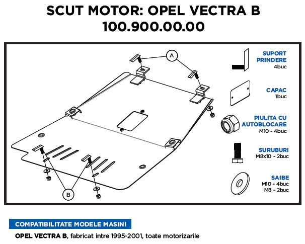 Scut Motor Opel Vectra B 1995-2001 Toate Motorizar