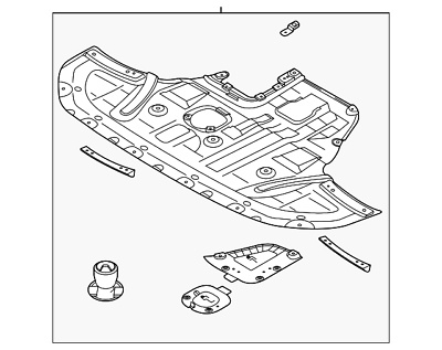 Scut motor plastic 1,6 TURBO benzina Hyundai SONATA 19-