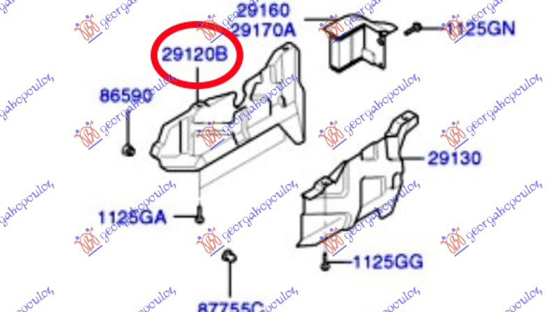 SCUT MOTOR PLASTIC LATERAL VERTICAL (O) DR. , HYUNDAI, HYUNDAI COUPE 01-07, 057700841