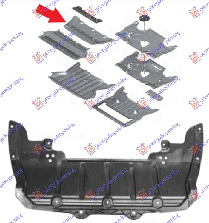 SCUT MOTOR SPATE PLASTIC [AWD] BMW SERIA 5 [G30.G31] 16-20 160200855 160200855 51757363731