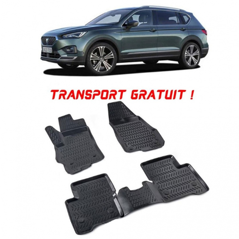 Seat Tarraco 2018- Set 4 covorase auto din cauciuc tip tavita premium line 3D - Transport Gratuit! 74542-UMB359-D1