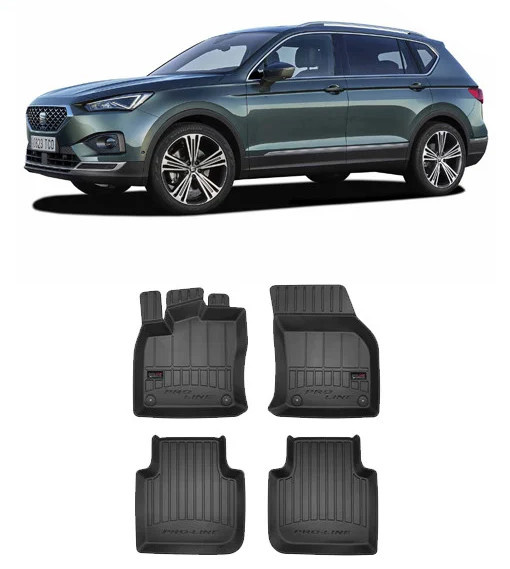 Seat Tarraco, Suv, Din 10.2018 - Prezent , Set Covorase Auto Tip Tavita Premium 3D, din cauciuc 3D407275*2-C383