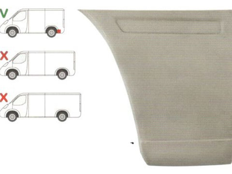 Segment reparatie aripa spate Mercedes Sprinter 1995-2007, VW LT 1995-2006 L=1200 Partea Stanga, Spate, baza roti :3000 mm, in spatele bazei roti