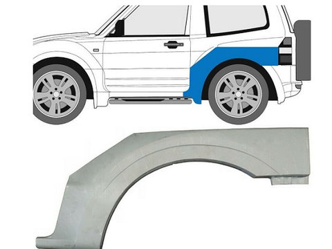 Segment reparatie aripa spate Mitsubishi Pajero (V60/V70), 01.2003-08.2006, Mitsubishi Pajero/Montero (V60/V70), 04.2000-12.2002, Spate, Stanga, Aftermarket