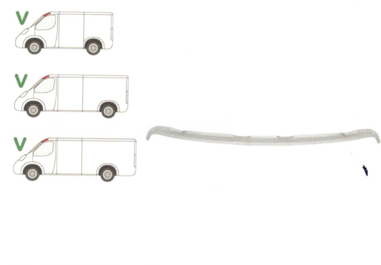 Segment reparatie pavilion Mercedes Sprinter (W901-905), 1995-2006, Vw Lt 1996-2005, parte montare streasina fata parte interior, deasupra parbrizului, 506244-2, Aftermarket