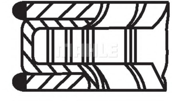 Segmenti piston HYUNDAI i20 (GB) (2014 - 2016) MAHLE ORIGINAL 681 RS 00104 0N0