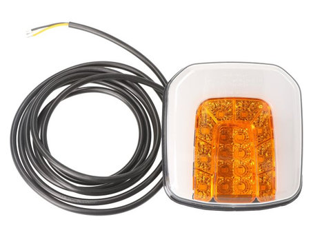 Semnalizator fata stanga Dreapta glass colour: orange/white LED parking light size: 108x108 mm. 0.2m wire WAS 1177 W169