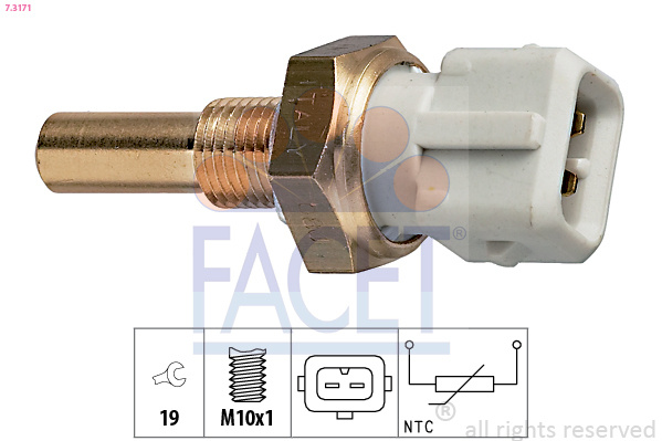 Senzor 7 3171 FACET pentru Audi 80 Audi 100 Audi 500 Audi Coupe Audi 90 Vw Golf Vw Passat Vw Scirocco Seat Toledo Seat Cordoba Seat Ibiza Audi A6 Vw Caddy Vw Rabbit