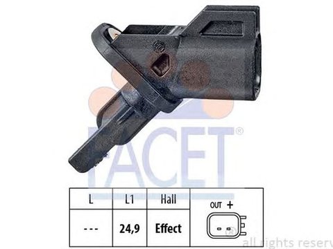 Senzor ABS roata FORD TRANSIT CONNECT caroserie FACET FA 21.0001