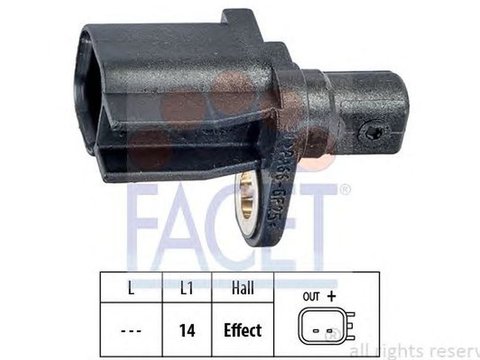 Senzor ABS roata FORD TRANSIT CONNECT caroserie FACET FA 21.0018