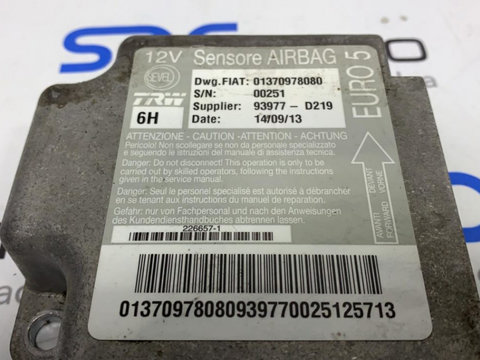 Senzor airbag 01370978082 Fiat Ducato 2.3 JTD 2012 - 2014 Euro 5